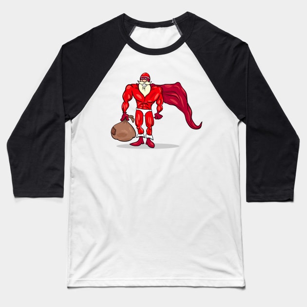 super santa clause hero Baseball T-Shirt by rendypanda0026